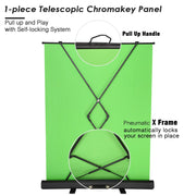 InstaHibit Green Screen Chromakey Backdrop Collapsible Floorstand
