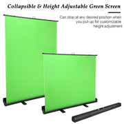 InstaHibit Green Screen Chromakey Backdrop Collapsible Floorstand