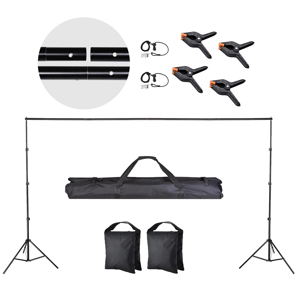 洋楽 Federated Backdrop - Sound Dimention 8x10 ft Adjustable Metal Photo Backdrop Stand