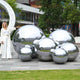 TheDisplayOutlet Giant Shiny Reflective Inflatable Mirror Balls with Electric Pump, Silver Image