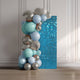TheDisplayOutlet Square Shimmer Wall Decorative Signs Tradeshow Backdrop, Blue - 12ct/pk Image