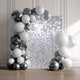 TheDisplayOutlet Square Shimmer Wall Decorative Signs Tradeshow Backdrop, Silver - 24ct/pk Image