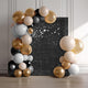 TheDisplayOutlet Square Shimmer Wall Decorative Signs Tradeshow Backdrop, Black - 24ct/pk Image