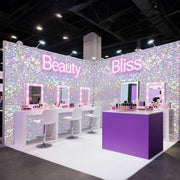 TheDisplayOutlet Arched Sequin Shimmer Wall Decorative Signs Tradeshow Backdrop Image