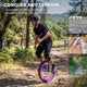 TheDisplayOutlet 20" Mountain Unicycle One Wheel Bike for Adult Teens Purple Rim Image