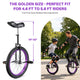 TheDisplayOutlet 20" Mountain Unicycle One Wheel Bike for Adult Teens Purple Rim Image