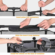 Pool Storage Bin Mesh Basket Nooddle Holder 36x24x57 Black