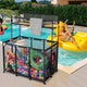 TheDisplayOutlet Pool Storage Bin Mesh Basket Nooddle Holder 50x30x61 Black Image
