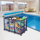 TheDisplayOutlet XL Large Pool Float Storage Bin Mesh Rolling 48x30x34 Image
