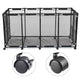 TheDisplayOutlet Large Pool Storage Bin Mesh Basket with Casters 65x30x33 Image