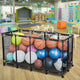 TheDisplayOutlet Large Pool Storage Bin Mesh Basket with Casters 65x30x33 Image