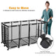 TheDisplayOutlet Large Pool Storage Bin Mesh Basket with Casters 65x30x33 Image