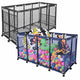 TheDisplayOutlet Large Pool Storage Bin Mesh Basket with Casters 65x30x33 Image