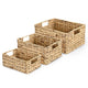 TheDisplayOutlet Wicker Fruit Food Storage Baskets with Handle Set(3) Image