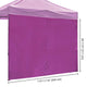TheDisplayOutlet 1080D Sidewall for Pop Up Canopy 10'Lx7'H, Vivid Viola Image