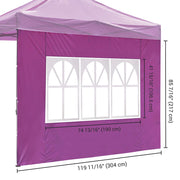 TheDisplayOutlet 1080D Sidewall w/ Window for Pop Up Canopy 10'Lx7'H Image