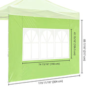 1080D Sidewall w/ Window for Pop Up Canopy 10'Lx7'H