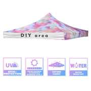 10x10 Canopy Replacement Top Tie-dyed Pink 9'7"x9'7"