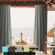 TheDisplayOutlet Tab Top Curtain Panel for Porch, Pergola 54x120 2ct/Pack Image