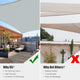 TheDisplayOutlet Square Sun Sail Patio Deck Shade Sail 12x12 Image