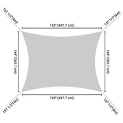 Rectangle Shade Sail Patio Deck Shade 16x12