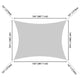 TheDisplayOutlet Rectangle Shade Sail Patio Deck Shade 16x12 Image
