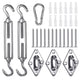 Stainless Steel Pad Eye Turnbuckle Carabiner, 6 Hardware Kit