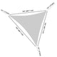 Triangle Shade Sail Patio Shade 22x22x22