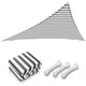 TheDisplayOutlet Triangle Shade Sail Patio Shade 25x25x25, Gray White Image