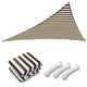 TheDisplayOutlet Triangle Shade Sail Patio Shade 28x28x28, Brown White Image