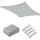 TheDisplayOutlet Square Sun Sail Patio Deck Shade Sail 10x10, Gray Image