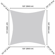 Square Sun Sail Patio Deck Shade Sail 10x10