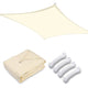 TheDisplayOutlet Square Sun Sail Patio Deck Shade Sail 10x10, Off White Image