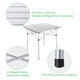 TheDisplayOutlet Folding Camping Table Roll Up Aluminum 27"x28" Image