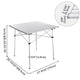 TheDisplayOutlet Folding Camping Table Roll Up Aluminum 27"x28" Image