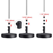62 lb Umbrella Stand Sand Water Filled 1 1/4" to 1 7/8"