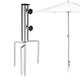 Metal Beach Umbrella Anchor Holds Poles D1 7/16"