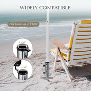 Metal Beach Umbrella Anchor Holds Poles D1 7/16"