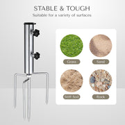 Metal Beach Umbrella Anchor Holds Poles D1 7/16"