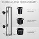 TheDisplayOutlet Stainless Steel Patio Umbrella Dock/Deck Mount D2 1/8" Image