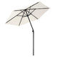TheDisplayOutlet Patio Umbrella Tilt & Crank Lift Metal 7.5ft 6-Rib, Ivory Image