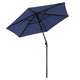 TheDisplayOutlet Patio Umbrella Tilt & Crank Lift Metal 7.5ft 6-Rib, Navy Image