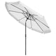 TheDisplayOutlet Patio Umbrella Tilt Metal 10ft 8-Rib, White Image