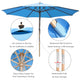 TheDisplayOutlet Patio Umbrella Wooden 13ft 8-Rib with Weighted Base Image