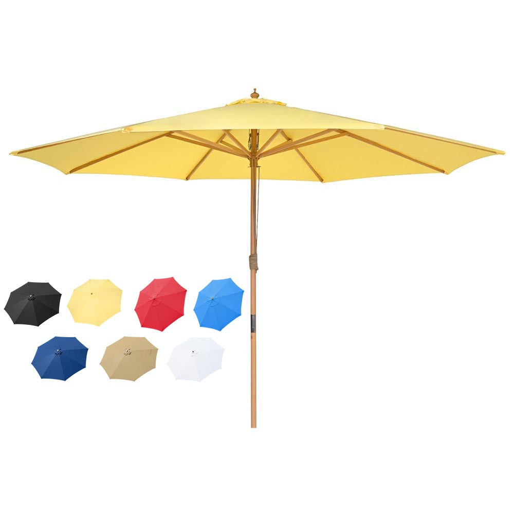 Patio Umbrella Wooden 13ft 8-Rib – The Display Outlet