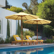 Patio Umbrella Wooden 9ft 8-Rib