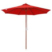 Patio Umbrella Wooden 9ft 8-Rib
