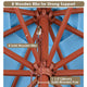 TheDisplayOutlet Patio Umbrella Wooden 9ft 8-Rib with Weighted Base Image