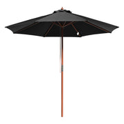 Patio Umbrella Wooden 9ft 8-Rib