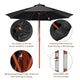 TheDisplayOutlet Custom Printed Outdoor Market Umbrella Wooden 9ft 8-Rib Image